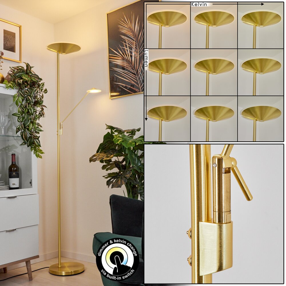 Murca strålkastare, Golvlampa LED Mässing, 2-ljuskällor main product photo