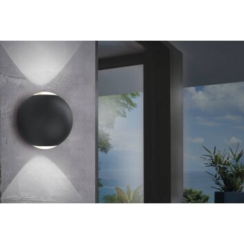 Eglo ABUGO vägglampa utomhus LED Svart, 2-ljuskällor