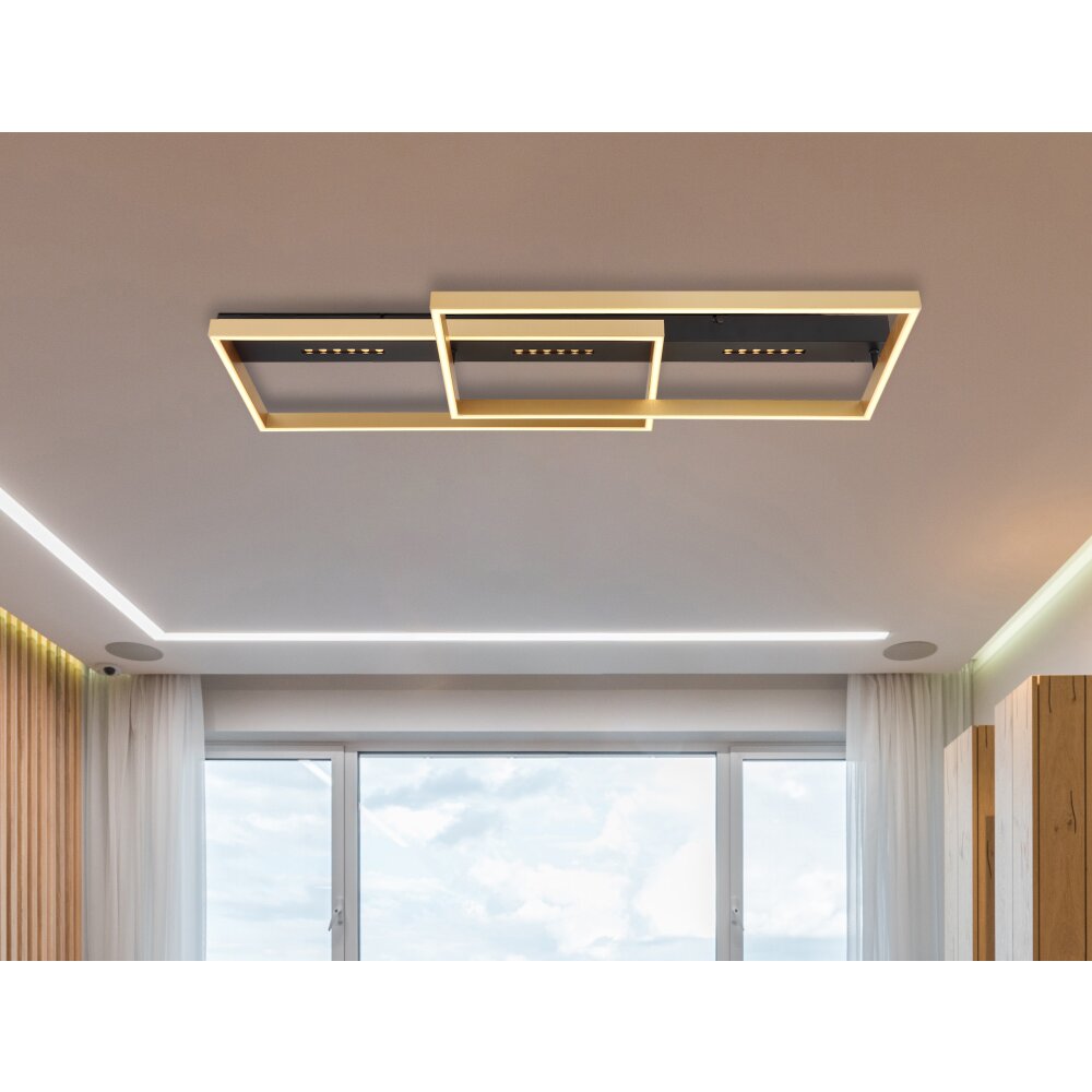 Globo LUFFY Taklampa LED Guld, Svart, 1-ljuskällor main product photo