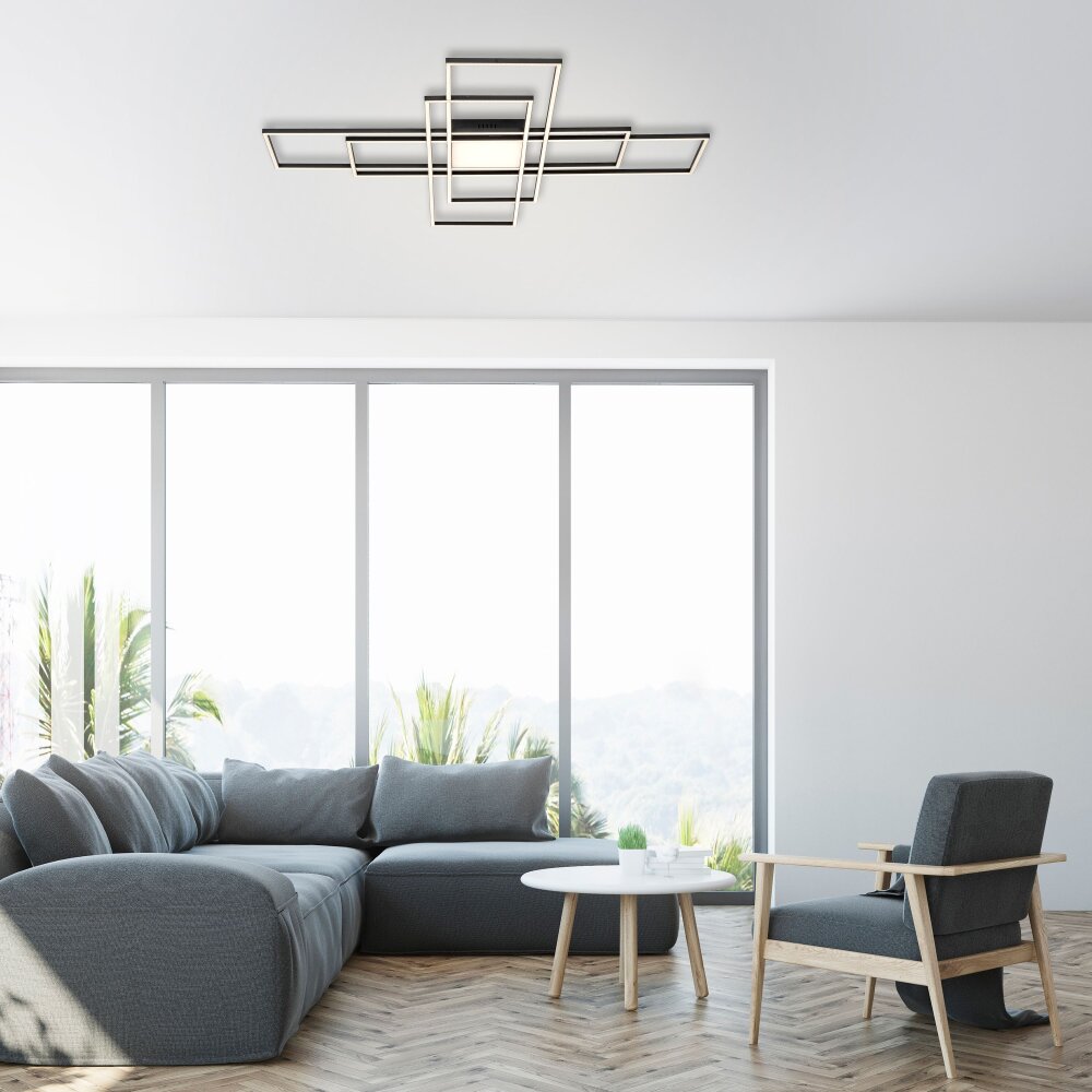 Paul Neuhaus Q-Serie Q-ASMIN Taklampa LED Svart, 2-ljuskällor, Fjärrkontroll main product photo