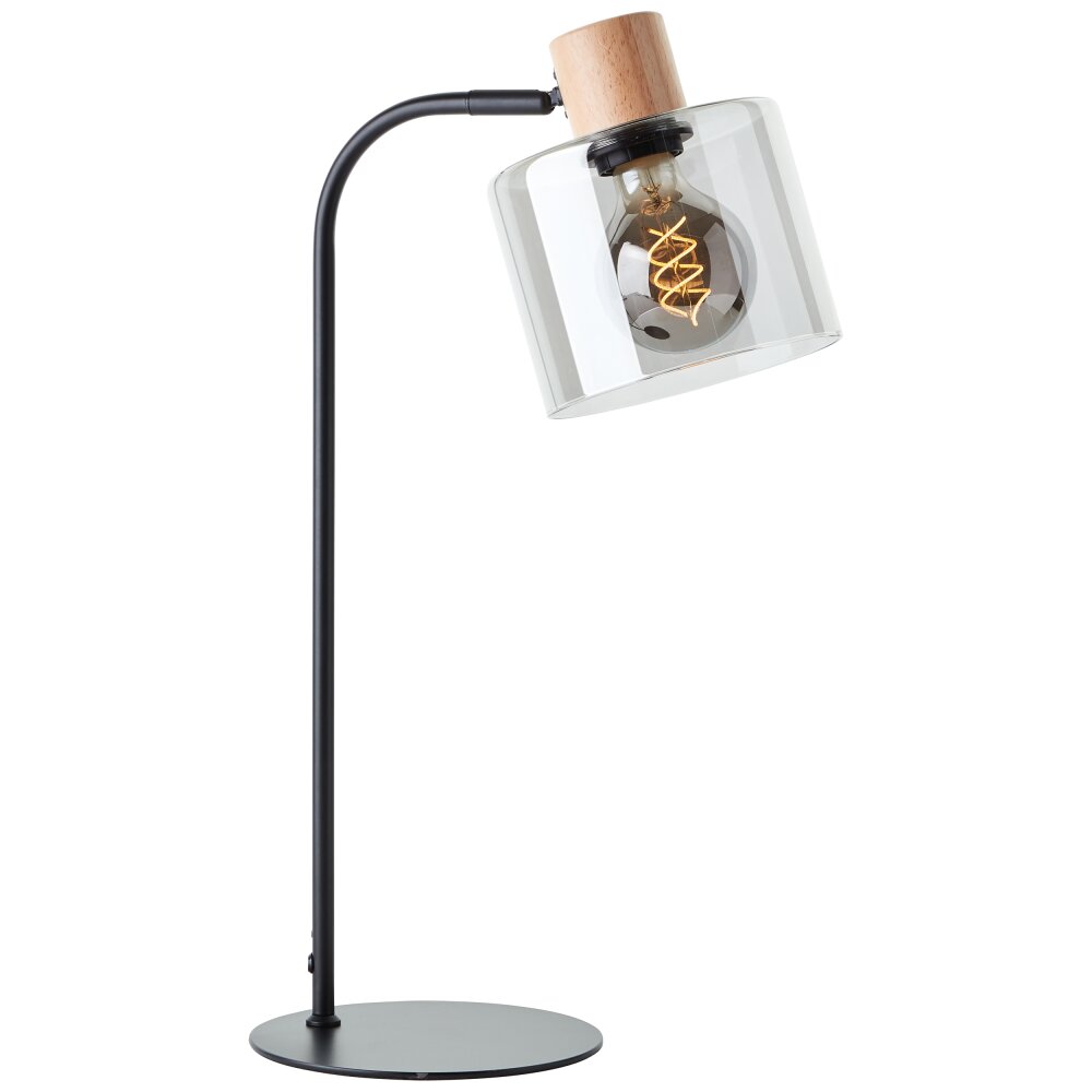Brilliant Lampor Weald Bordslampa, Läslampa Trä ljus, Svart, 1-ljuskällor main product photo