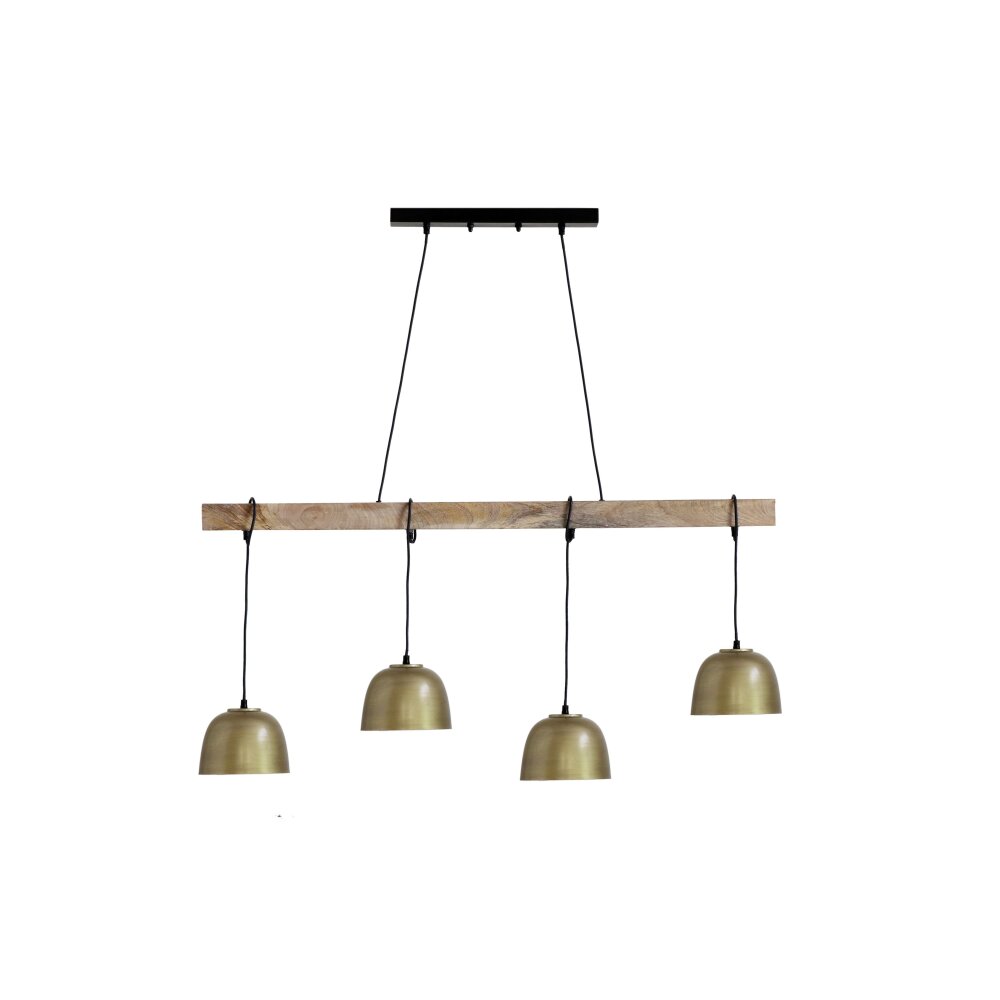 Globo HERMI Pendellampa Antikmässing, Naturfärger, 4-ljuskällor main product photo