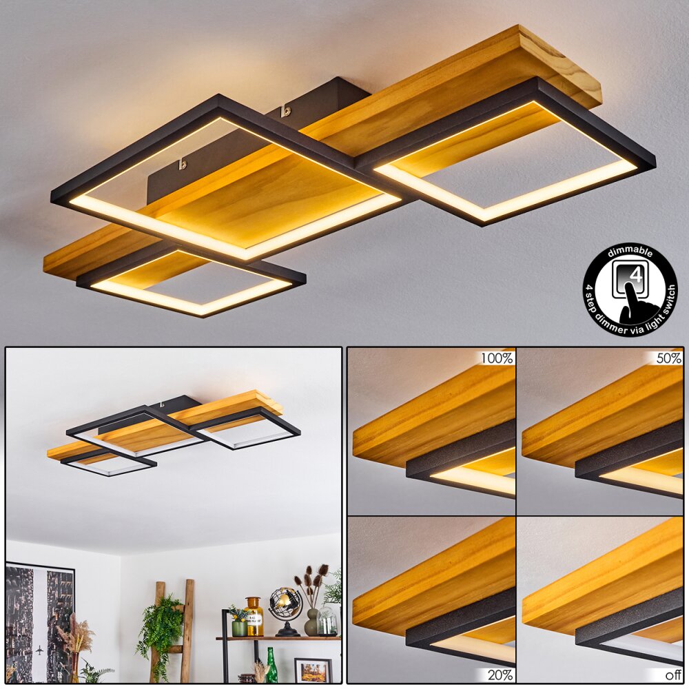 Pompu Taklampa LED Naturfärger, Svart, 1-ljuskällor main product photo