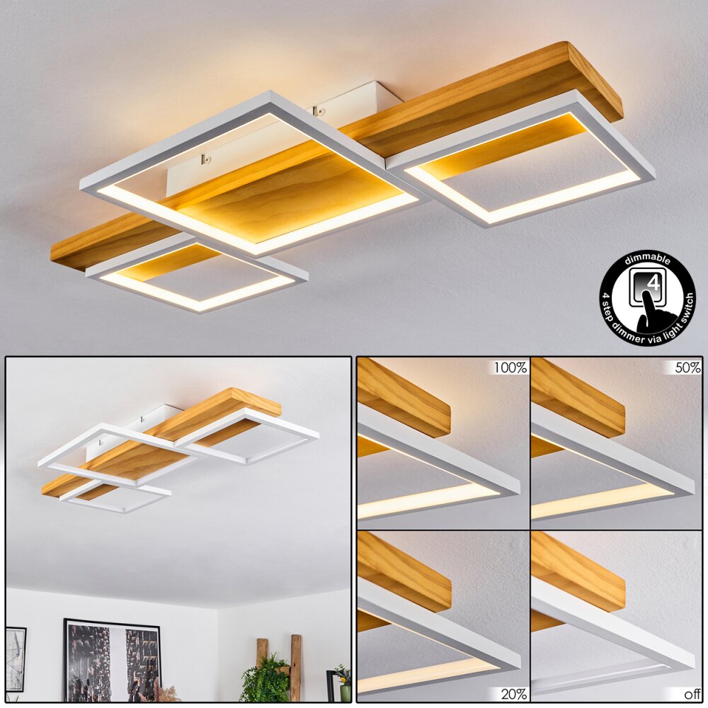 Pompu Taklampa LED Naturfärger, Vit, 1-ljuskällor main product photo
