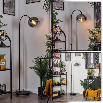 Acey Golvlampa, Läslampa, Båglampor Svart, 1-ljuskällor