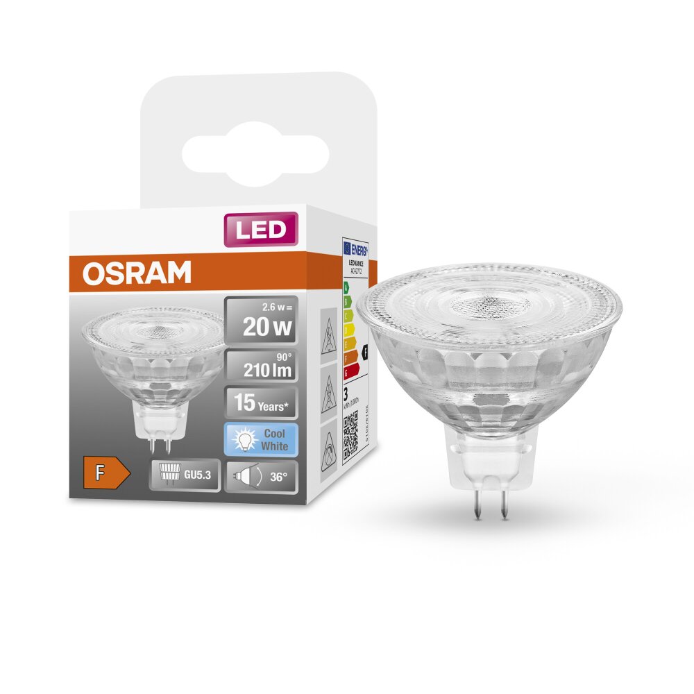 Osram GU5.3 LED 2.6 Watt neutralvit 210 Lumen main product photo