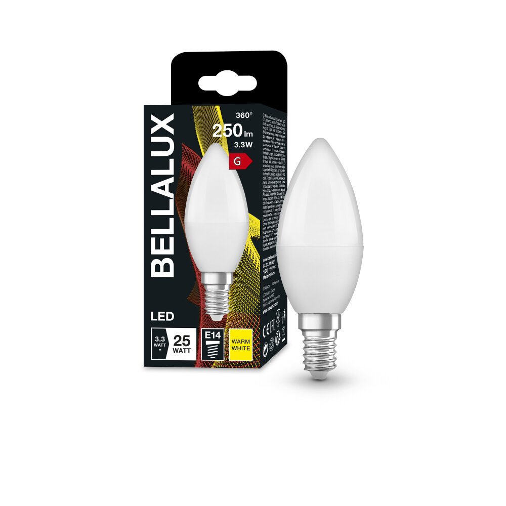 BELLALUX E14 LED 3.3 Watt varmvit 250 Lumen main product photo