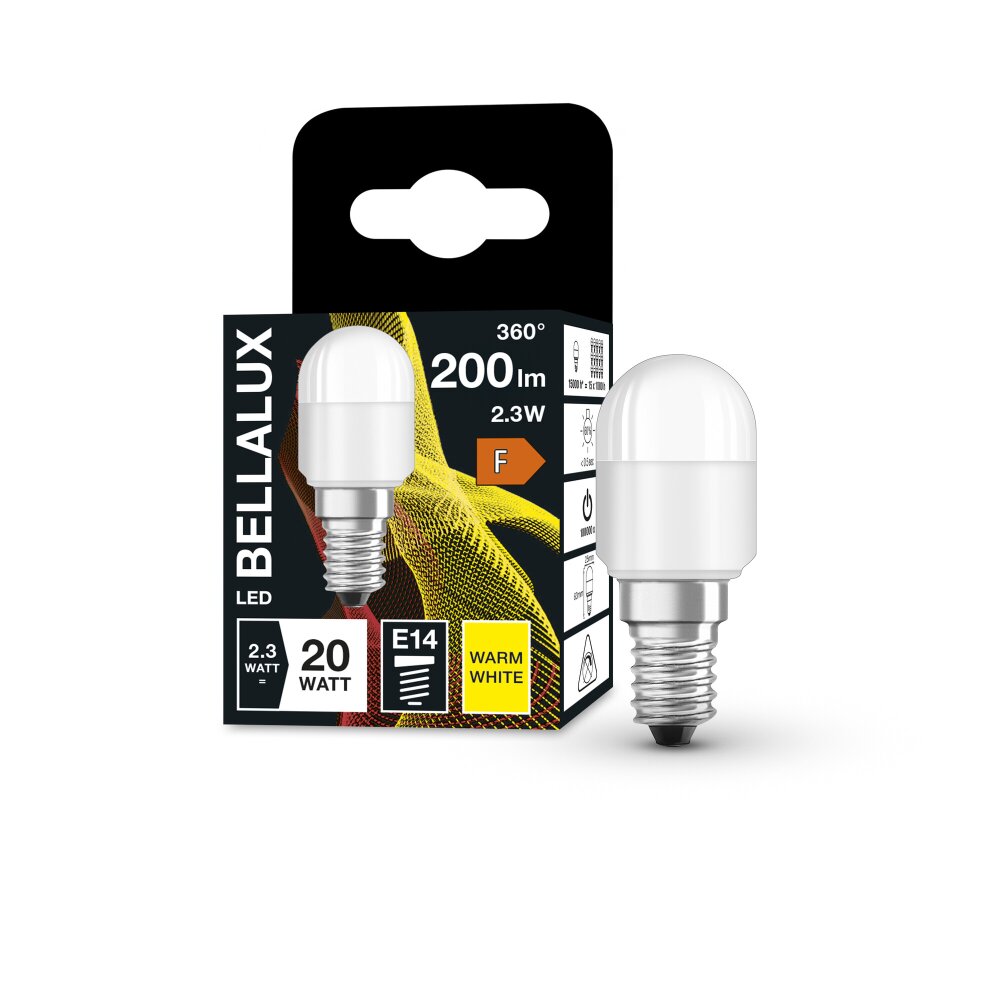 BELLALUX E14 LED 2.3 Watt varmvit 200 Lumen main product photo
