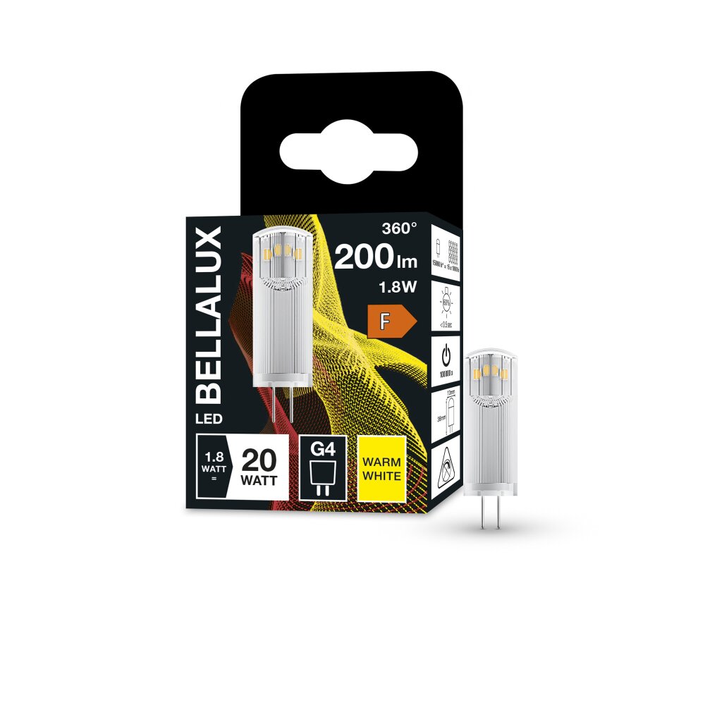 BELLALUX G4 LED 1.8 Watt varmvit 200 Lumen main product photo