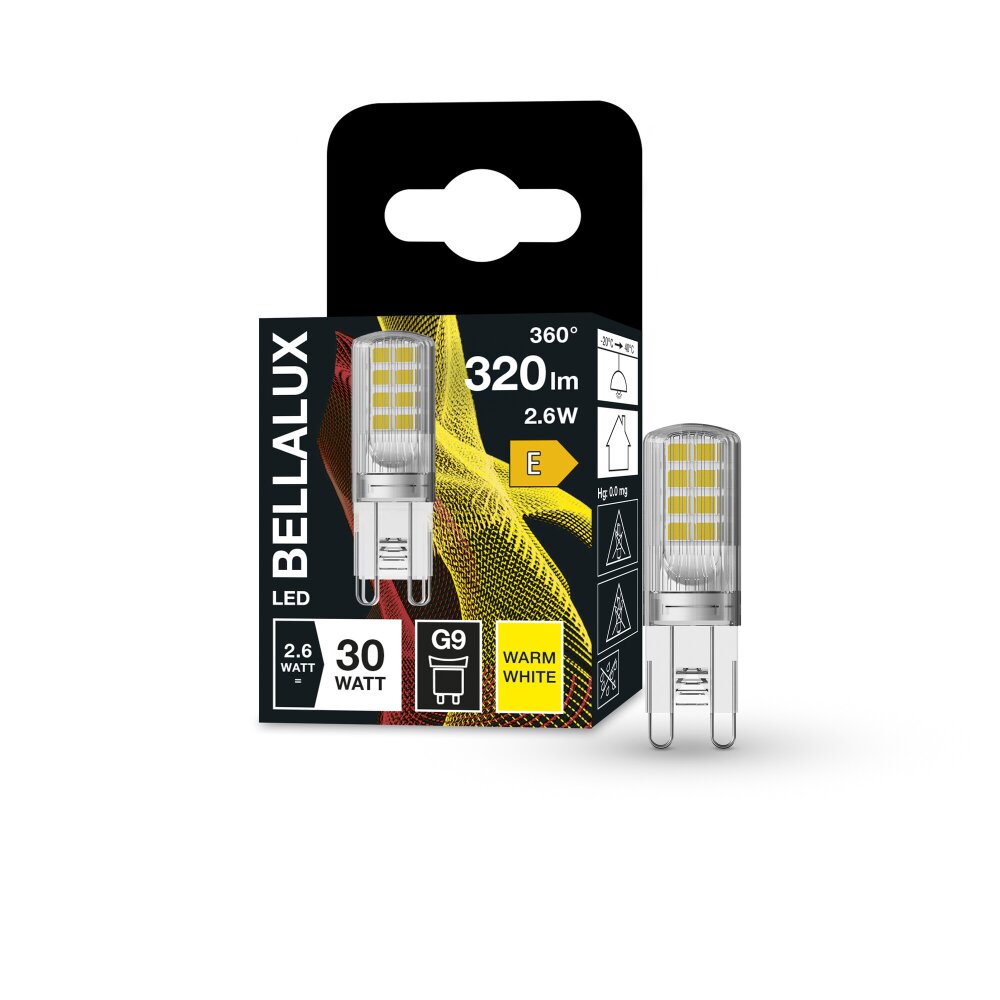 BELLALUX G9 LED 2.6 Watt varmvit 320 Lumen main product photo