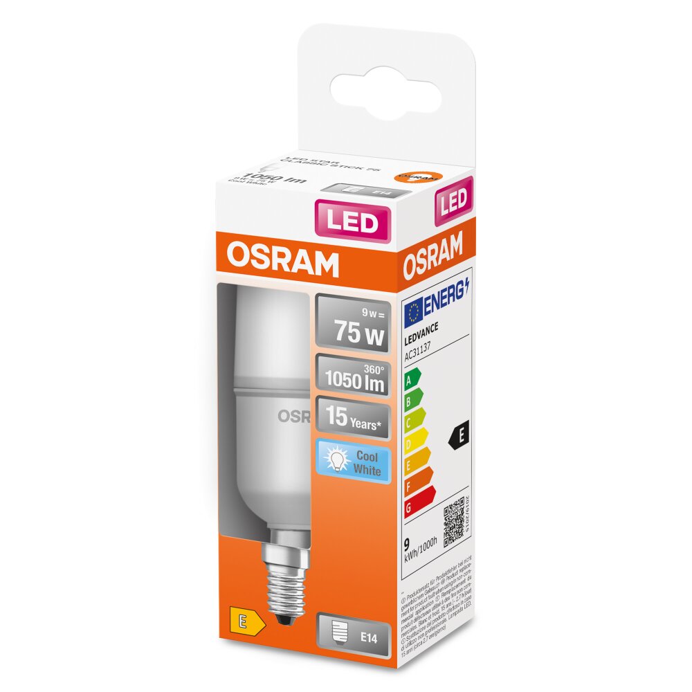 Osram E14 LED 9 Watt neutralvit 1050 Lumen main product photo