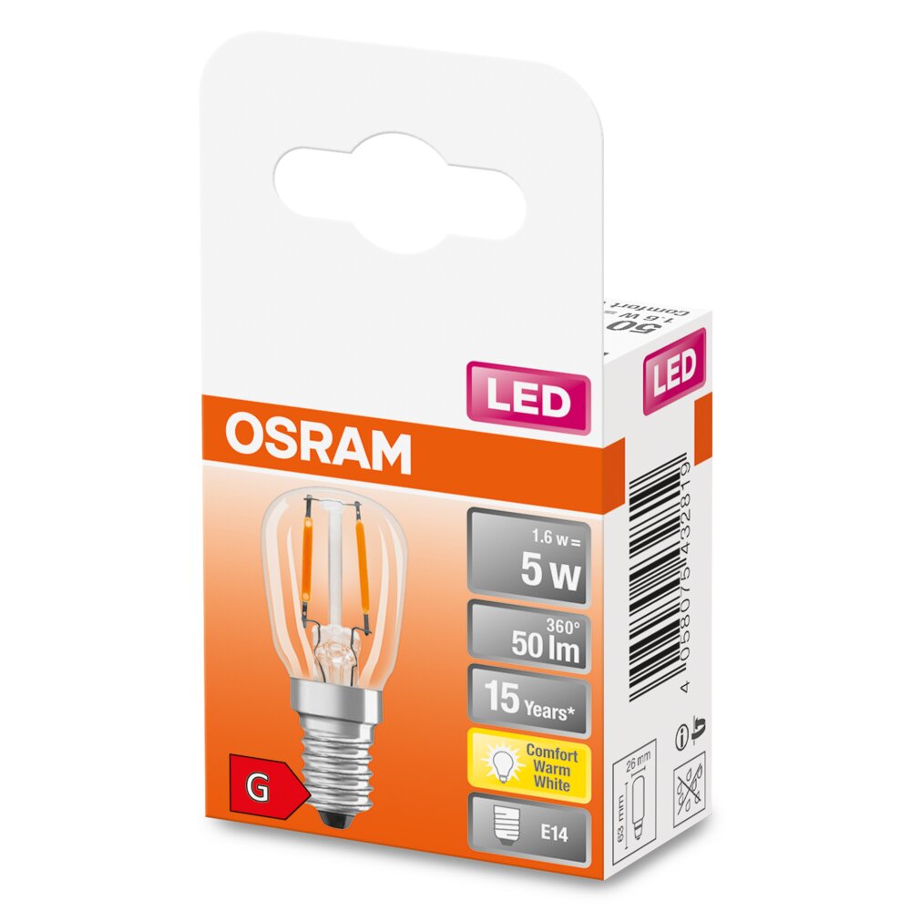 Osram E14 LED 1.6 Watt varmvit 50 Lumen main product photo