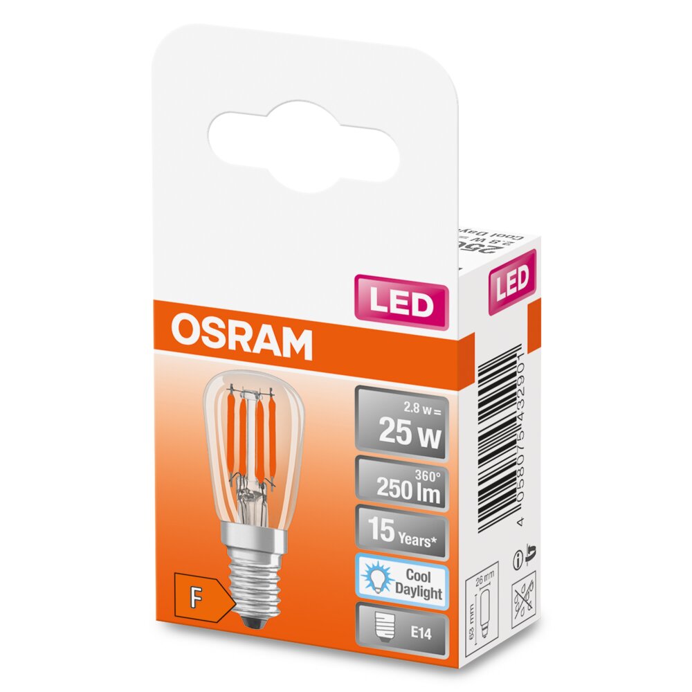 Osram E14 LED 2.8 Watt dagsljusvit 250 Lumen main product photo