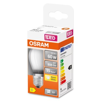 Osram E27 LED 5.5 Watt varmvit 806 Lumen Osram E27 LED 5.5 Watt varmvit 806 Lumen
