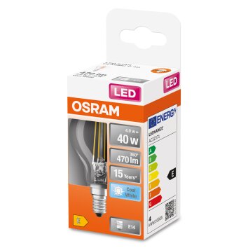 Osram E14 LED 4 Watt neutralvit 470 Lumen Osram E14 LED 4 Watt neutralvit 470 Lumen