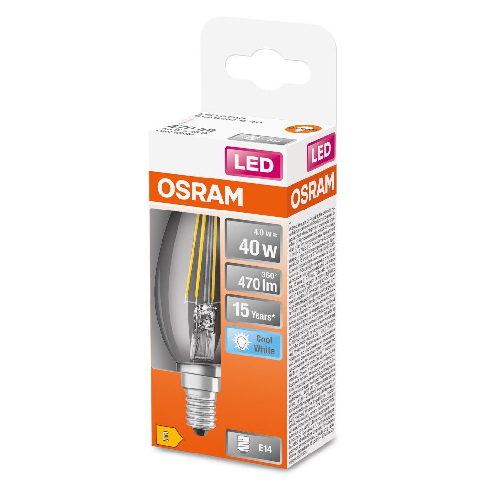 Osram E14 LED 4 Watt neutralvit 470 Lumen main product photo