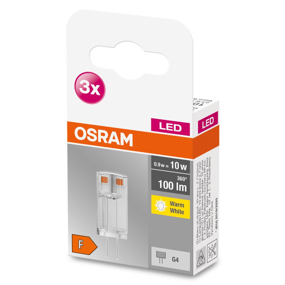 Osram G4 LED 0.9 Watt varmvit 100 Lumen main product photo