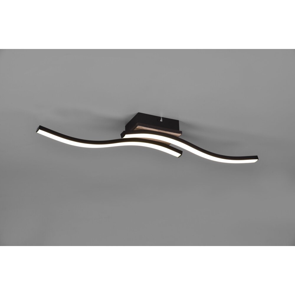 Reality Route Taklampa LED träoptik, Svart, 2-ljuskällor main product photo