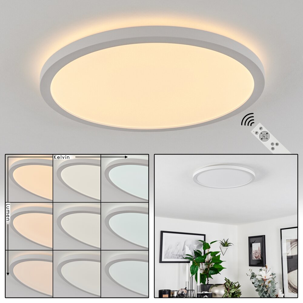 Sasinhosa Taklampa, Panel LED Vit, 1-ljuskällor, Fjärrkontroll main product photo