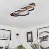 Canhestros Taklampa LED Brun, träoptik, Svart, 1-ljuskällor