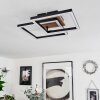 Bealo Taklampa LED Brun, träoptik, Svart, 1-ljuskällor