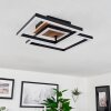 Bealo Taklampa LED Brun, träoptik, Svart, 1-ljuskällor