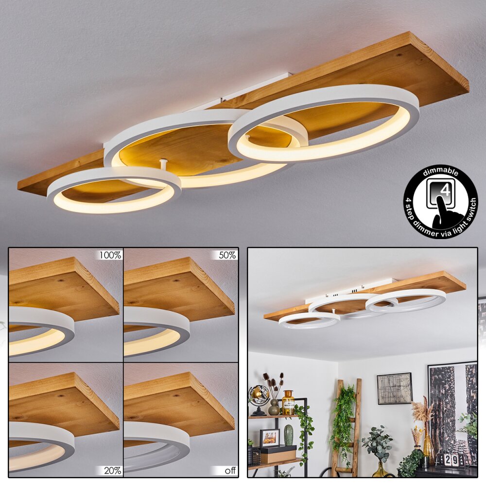 Pompu Taklampa LED Naturfärger, Vit, 1-ljuskällor main product photo