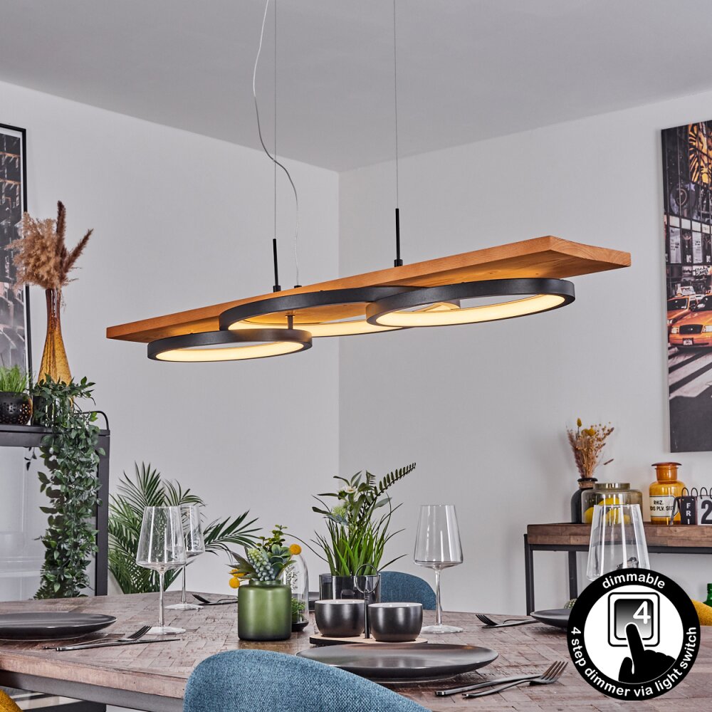 Pompu Pendelbelysning LED Naturfärger, Svart, 1-ljuskällor main product photo