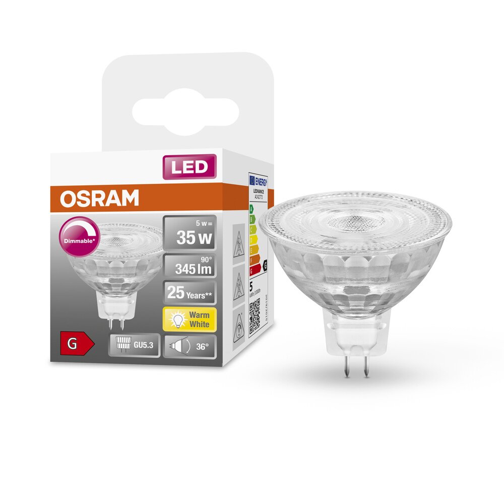 Ledvance GU5.3 LED 5 Watt varmvit dimbar 345 Lumen main product photo