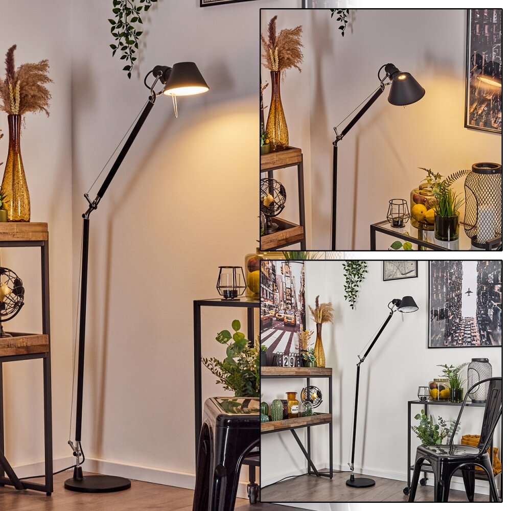 Artemide TOLOMEO Golvlampa, Läslampa Krom, Svart, 1-ljuskällor main product photo
