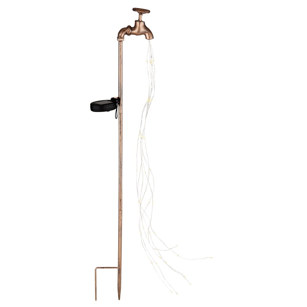 Globo WASSERHAHN dekorativ belysning, Solcellslampa LED Guld, 60-ljuskällor main product photo