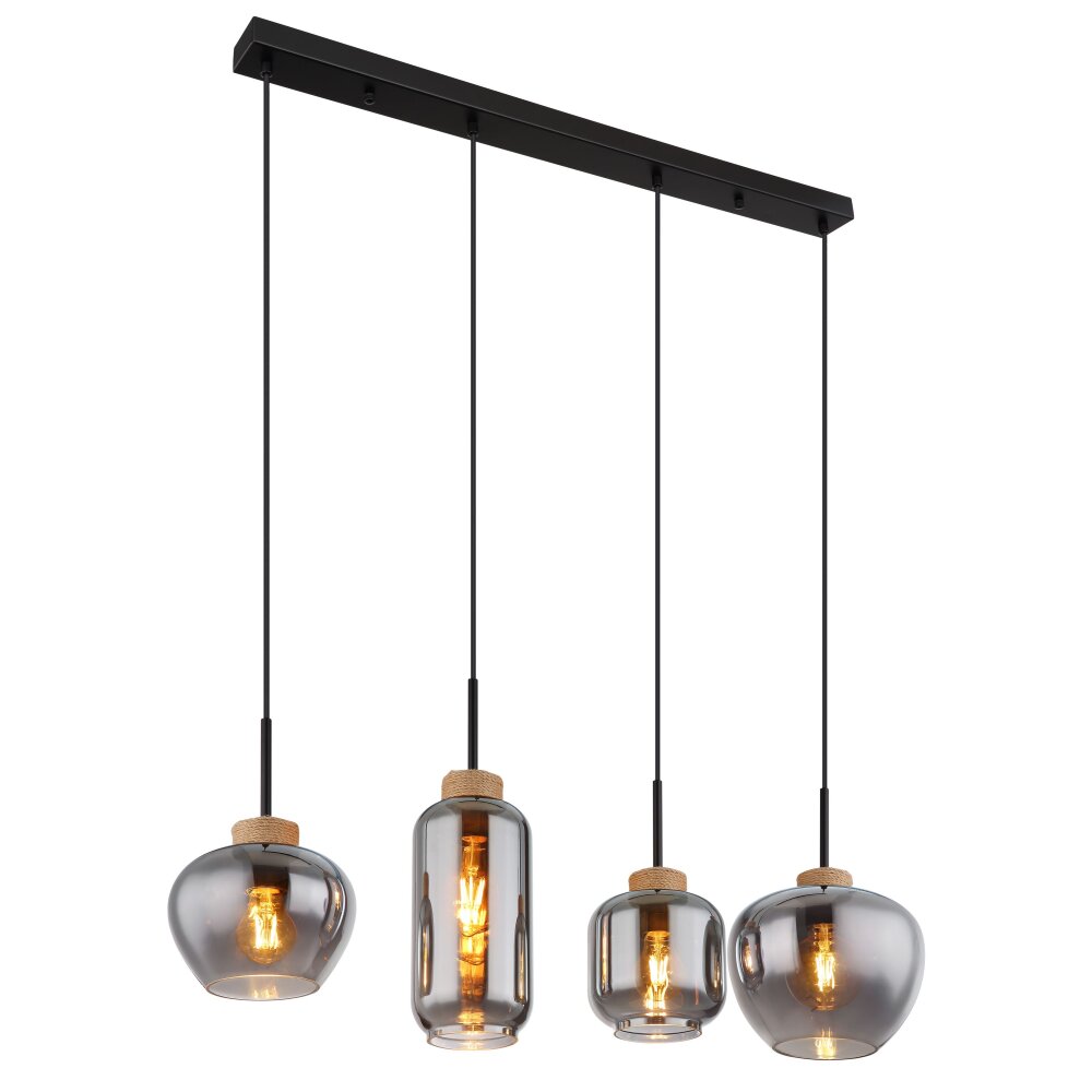 Globo MATT Pendellampa Svart, 4-ljuskällor main product photo