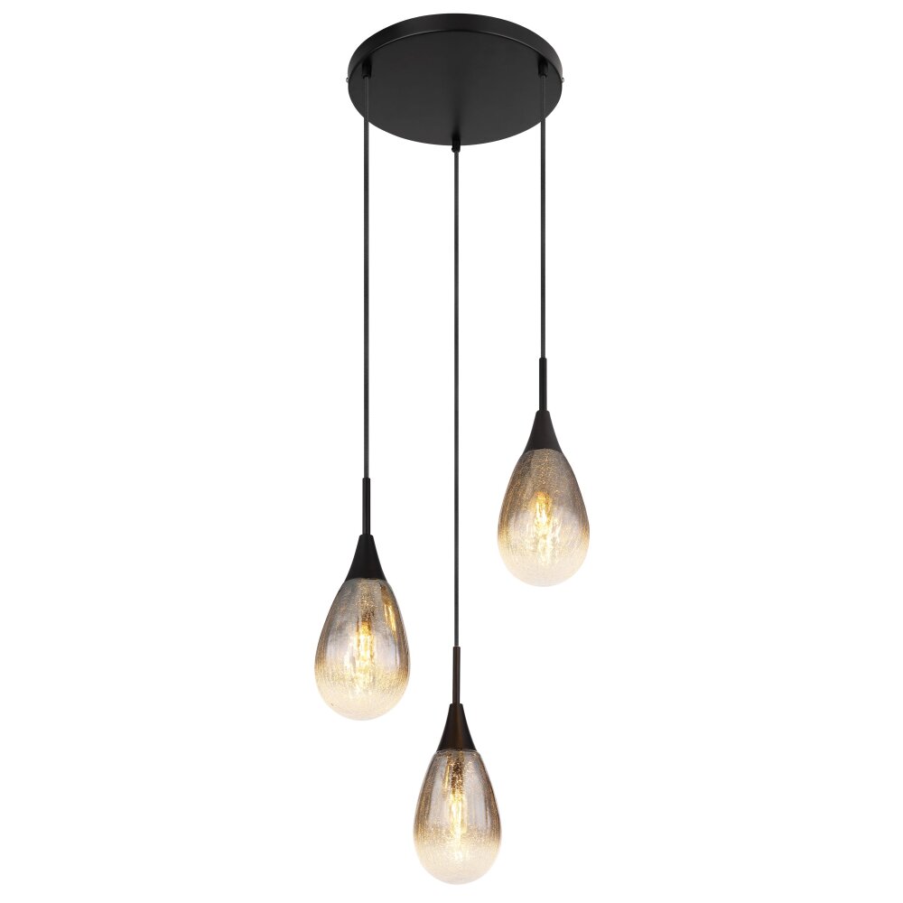 Globo KRYS Pendellampa Svart, 3-ljuskällor main product photo