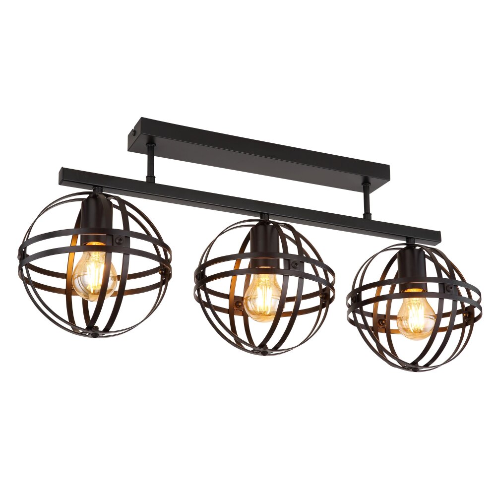 Globo TAMARA Taklampa Svart, 3-ljuskällor main product photo