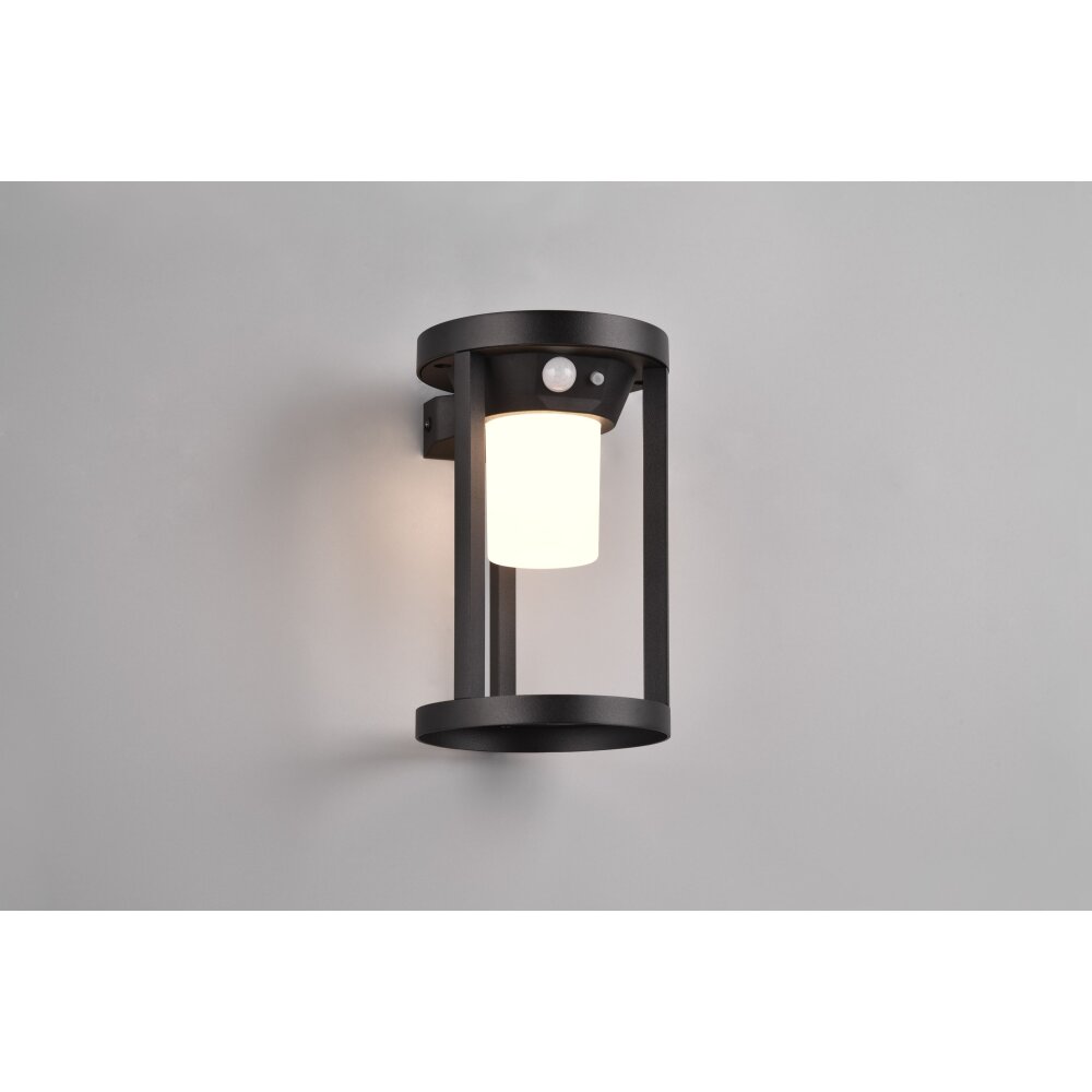 Trio Lampor Carmo vägglampa utomhus, Solcellslampa LED Svart, 1-ljuskällor, Rörelsedetektor main product photo