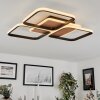 Tiutiella Taklampa LED Brun, träoptik, Svart, 1-ljuskällor