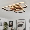 Tiutiella Taklampa LED Brun, träoptik, Svart, 1-ljuskällor