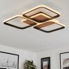 Tiutiella Taklampa LED Brun, träoptik, Svart, 1-ljuskällor