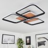 Tiutiella Taklampa LED Brun, träoptik, Svart, 1-ljuskällor