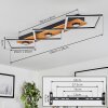 Lomnion Taklampa LED Naturfärger, Svart, 1-ljuskällor