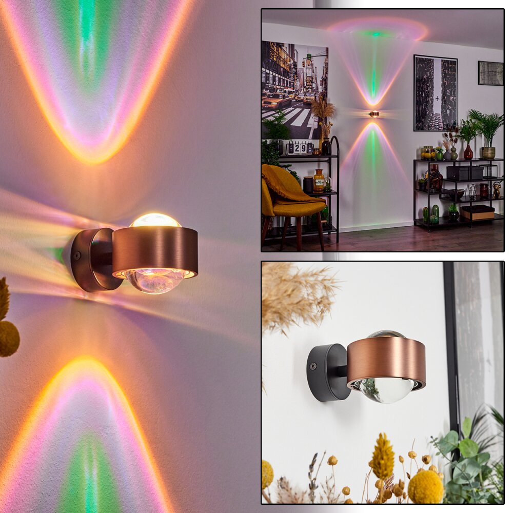 Sapri Up & Down Lampa, Vägglampa Kopparfärg, Svart, 1-ljuskällor main product photo