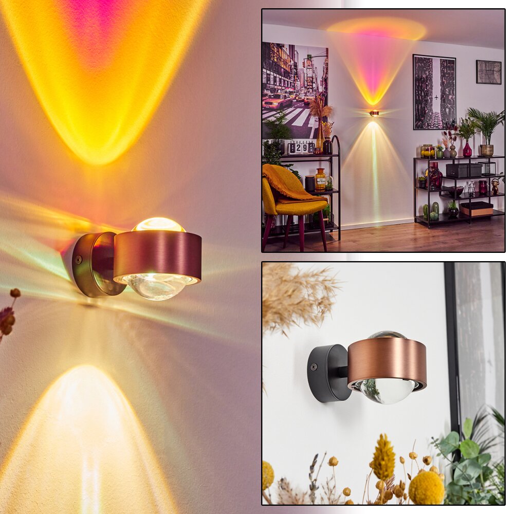 Sapri Up & Down Lampa, Vägglampa Kopparfärg, Svart, 1-ljuskällor main product photo