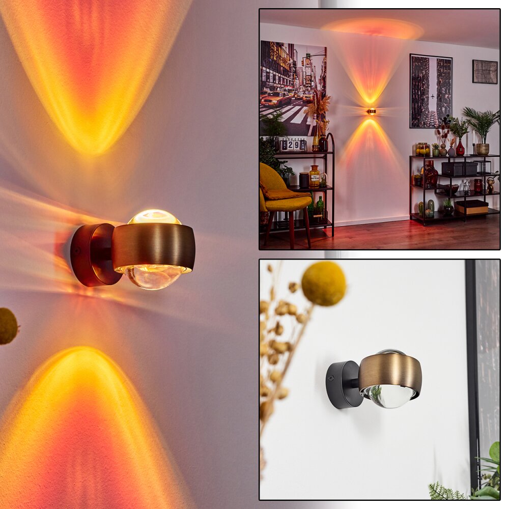 Sapri Up & Down Lampa, Vägglampa Antikmässing, Svart, 1-ljuskällor main product photo