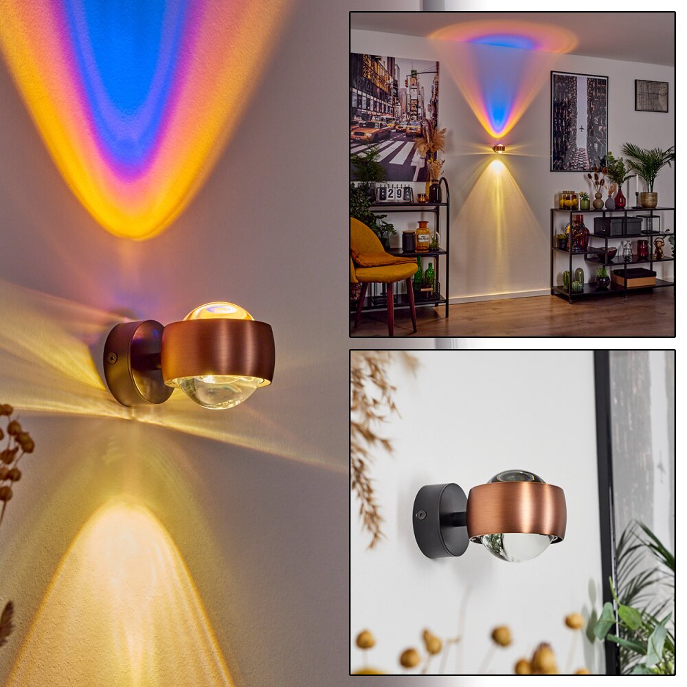 Sapri Up & Down Lampa, Vägglampa Kopparfärg, Svart, 1-ljuskällor main product photo