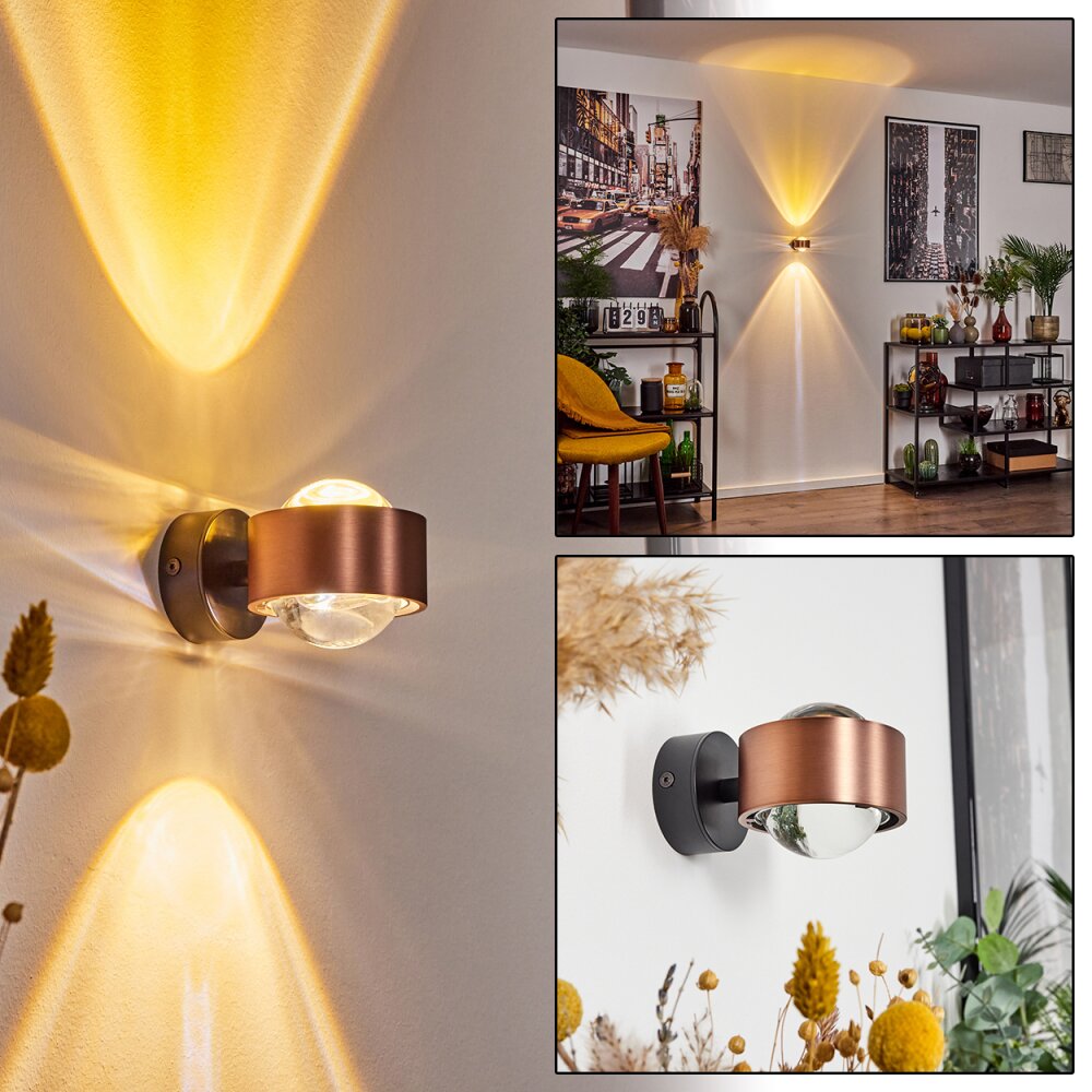 Sapri Up & Down Lampa, Vägglampa Kopparfärg, Svart, 1-ljuskällor main product photo