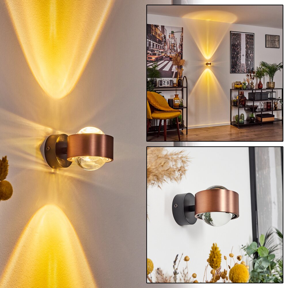 Sapri Up & Down Lampa, Vägglampa Kopparfärg, Svart, 1-ljuskällor main product photo