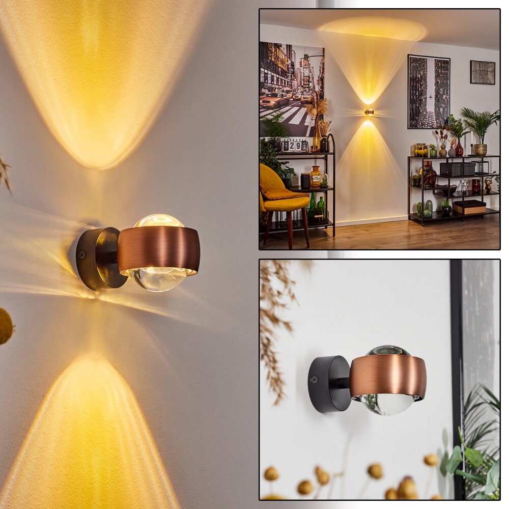 Sapri Up & Down Lampa, Vägglampa Kopparfärg, Svart, 1-ljuskällor main product photo