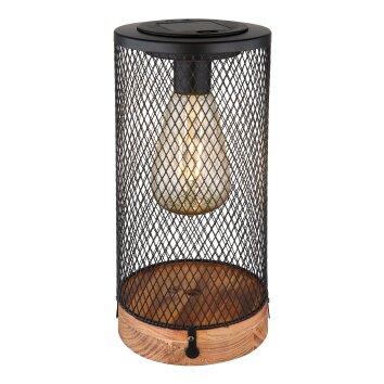 Globo SOLAR Solcellslampa, Bordslampa Naturfärger, Svart, 1-ljuskällor