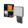 Ledvance ENDURA® Fasad spotlight, Spotlight trädgård LED Grått, 1-ljuskällor, Rörelsedetektor