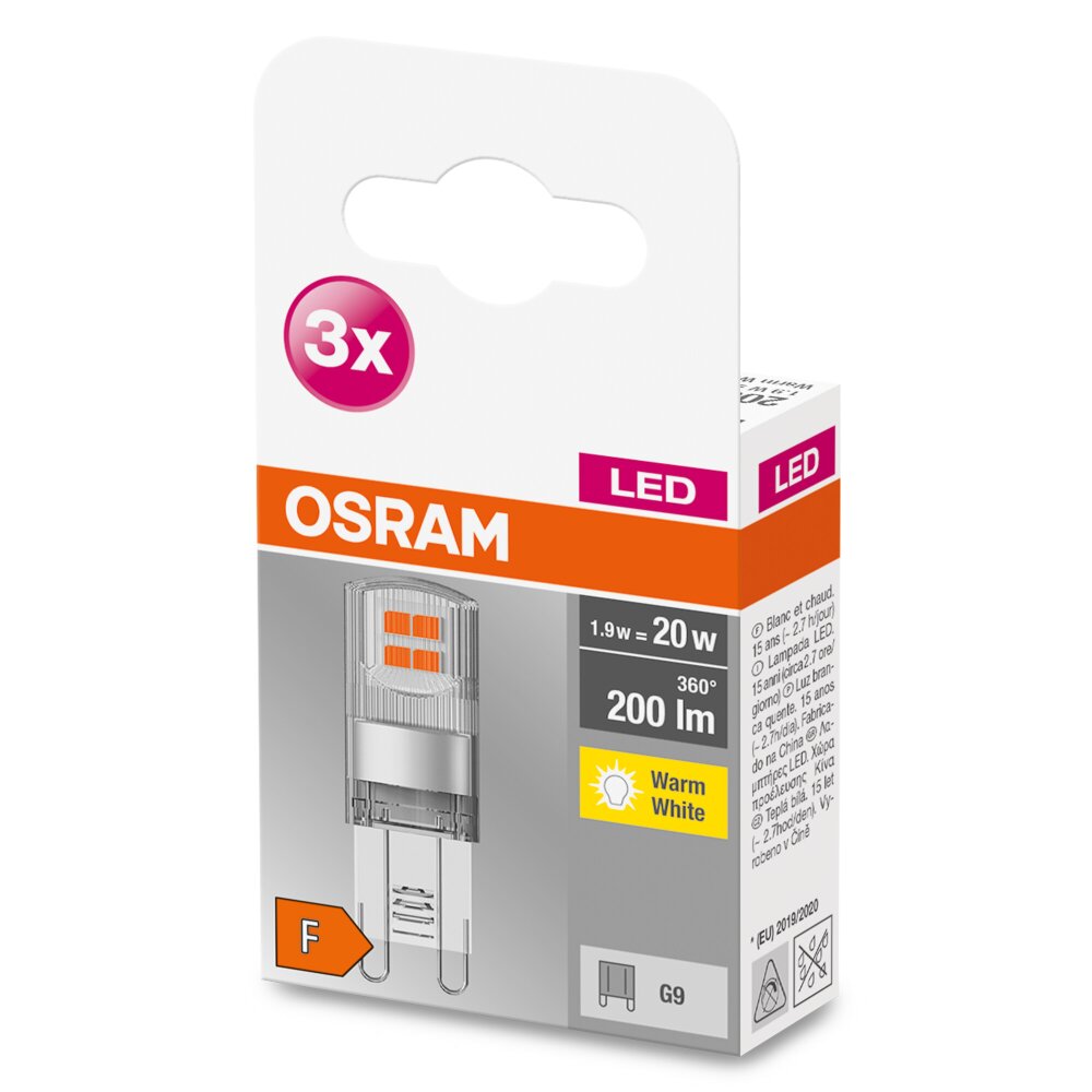Osram G9 LED 1.9 Watt varmvit 200 Lumen main product photo